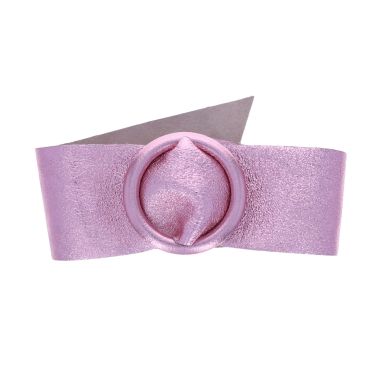 ceinture plate irisé rose daim