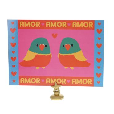 carte amor perroquets