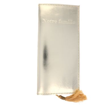 protege livret de famille cuir doré