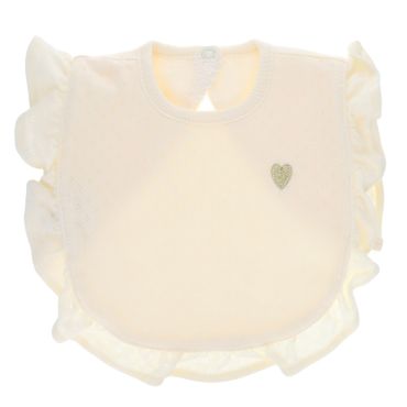 bavoir froufrous pointelle écrue