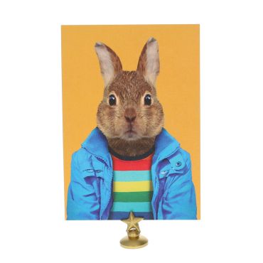 Carte lapin multicolore