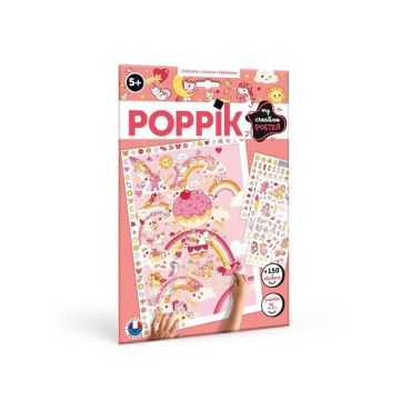 poster créatif stickers licornes