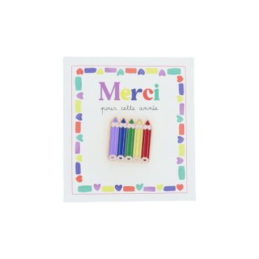 Pin's femme Merci pour cette année maîtresse nounou accessoire mode