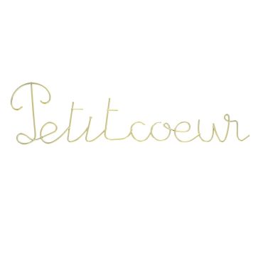 Mot métal petit coeur doré