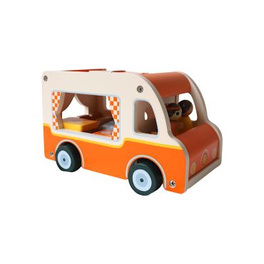 camping car rétro en bois