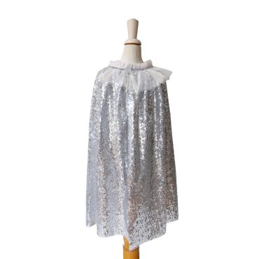 cape à sequins argentés