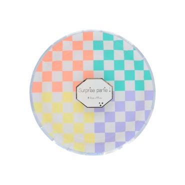 assiette damiers dinoversaire