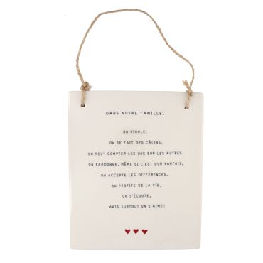 Plaque en céramique