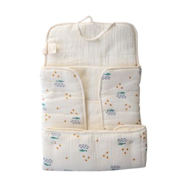 tapis à langer nomade écru poisson