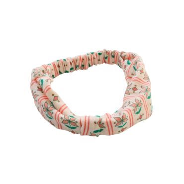 bandeau cheveux fleuri rose