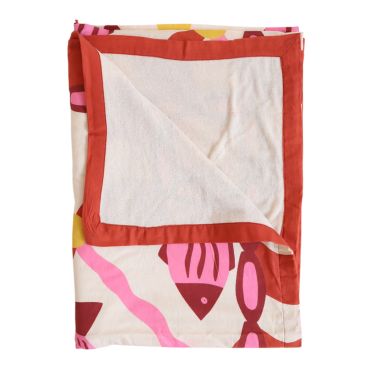 fouta en éponge poissons