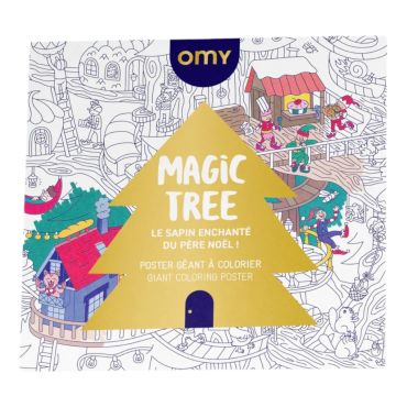Coloriage géant magic tree sapin enchanté
