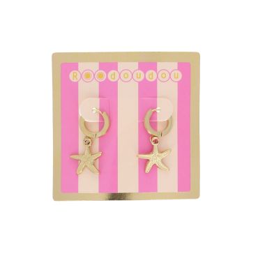 boucles d'oreilles créoles étoiles de mer
