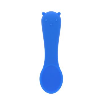 Petite cuillère en silicone ours bleu
