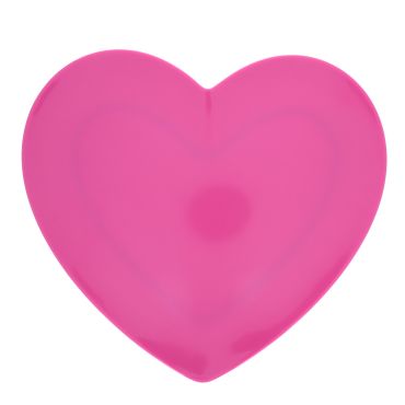 assiette en mélamine coeur rose