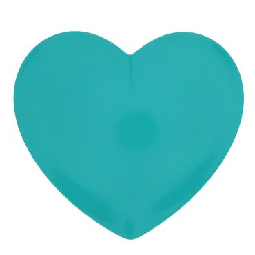 assiette coeur verte en mélamine