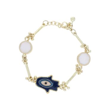 Bracelet doré et main de fatma