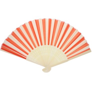 eventail rayé rouge