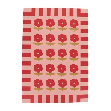 carnet à dessins fleurs rouge 