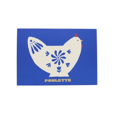 Carte de vœux "Poulette"