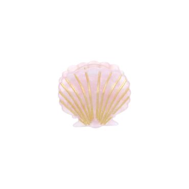 pince à cheveux crabe coquillage nacré rose