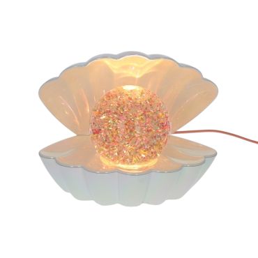 lampe coquillage paillettes multicolores