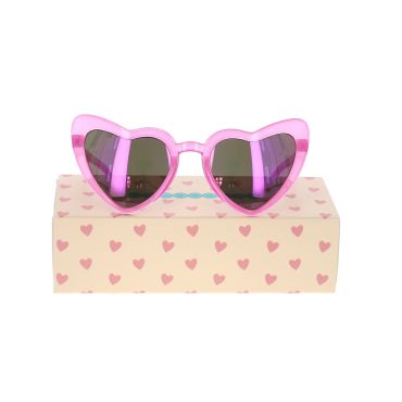 lunettes de soleil coeur rose
