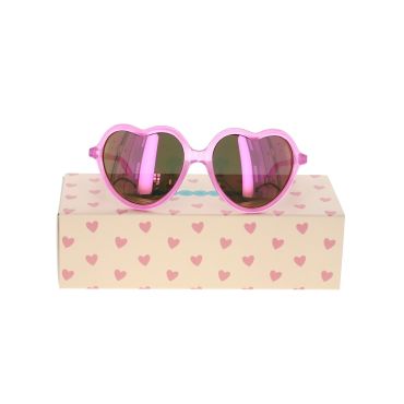lunettes de soleil coeur rose enfant