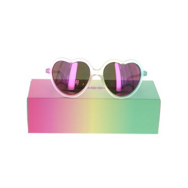 lunettes de soleil coeur arc-en-ciel enfant