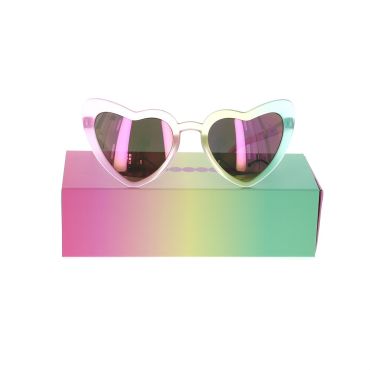 lunettes de soleil coeur arc-en-ciel
