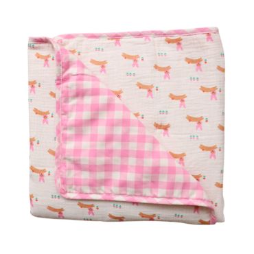 couverture lapin rose