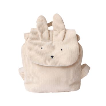 sac à dos enfant lapin velours écru