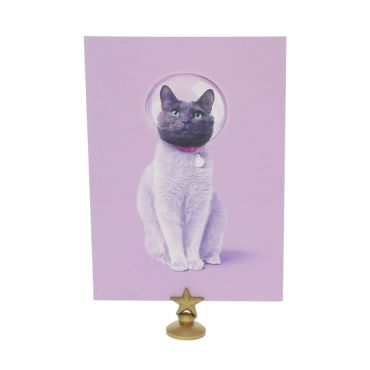 carte postale chat astronaute