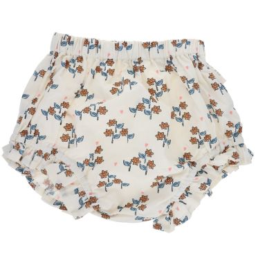 vêtement bébé bloomer fleurs écru cadeau de naissance