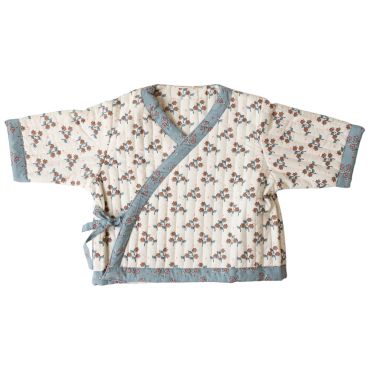 veste kimono bébé fleurs