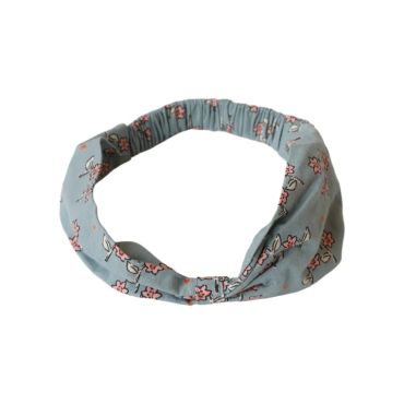 bandeau cheveux fleuri bleu 6-12 mois