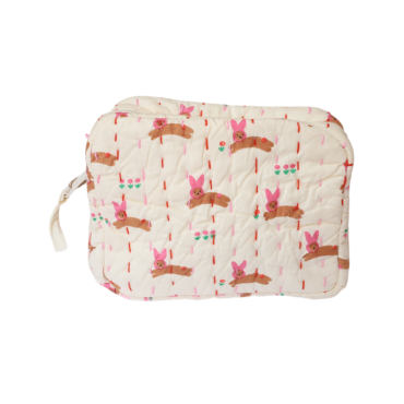 petite trousse toilette kantha chichi pompon