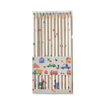 Lot de 12 crayons de couleurs - Croquette
