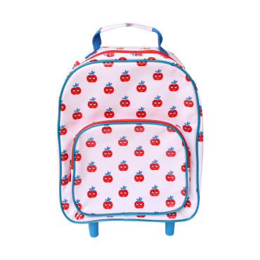 cartable à roulettes pommes rouge