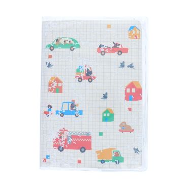 cahier à paillettes liquides véhicules et chiens croquette