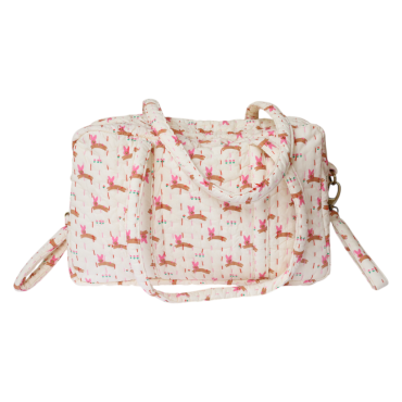 sac à langer bébé lapin rose