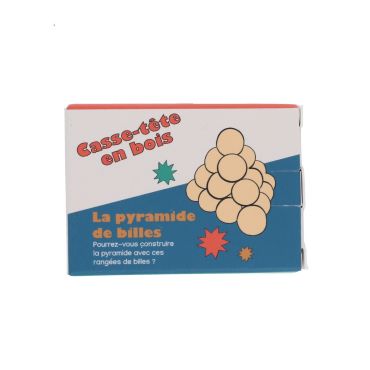 Casse-tête bois la pyramide de billes