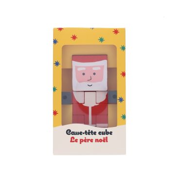 casse tête cube en bois le pere noel