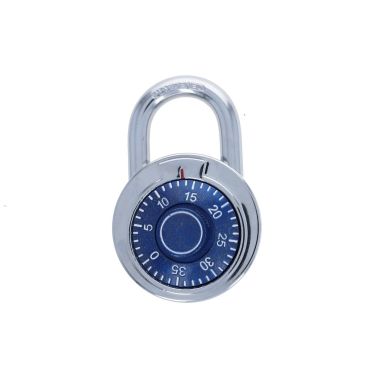 cadenas rond à combinaison bleu