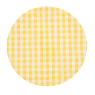 Assiette en mélamine vichy jaune