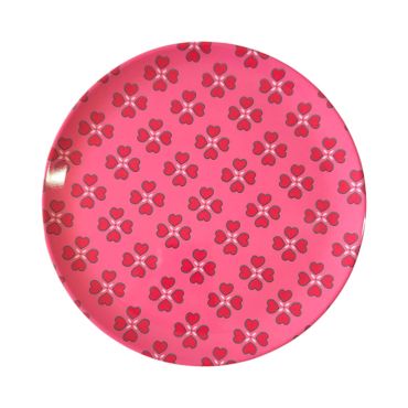 assiette en mélamine fleurs roses Aland
