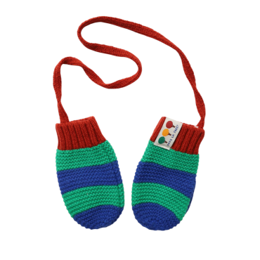 moufles en tricot rayé