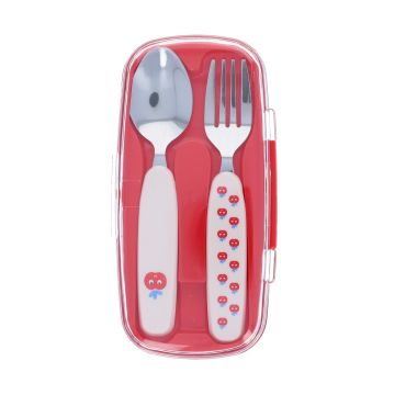 Set de couverts enfant pomme rouge