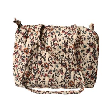 Sac week-end block print beige