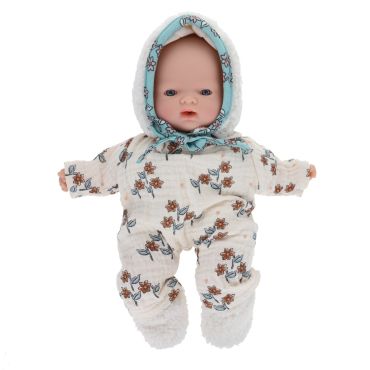 Petite poupée Sacha fleurie et sherpa - À la cueillette